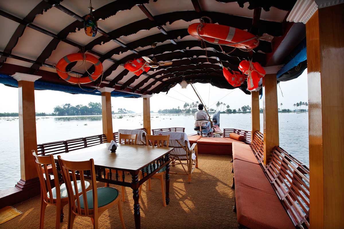 Interior of Kerala House Boat - 10 Trips for Digital Detox