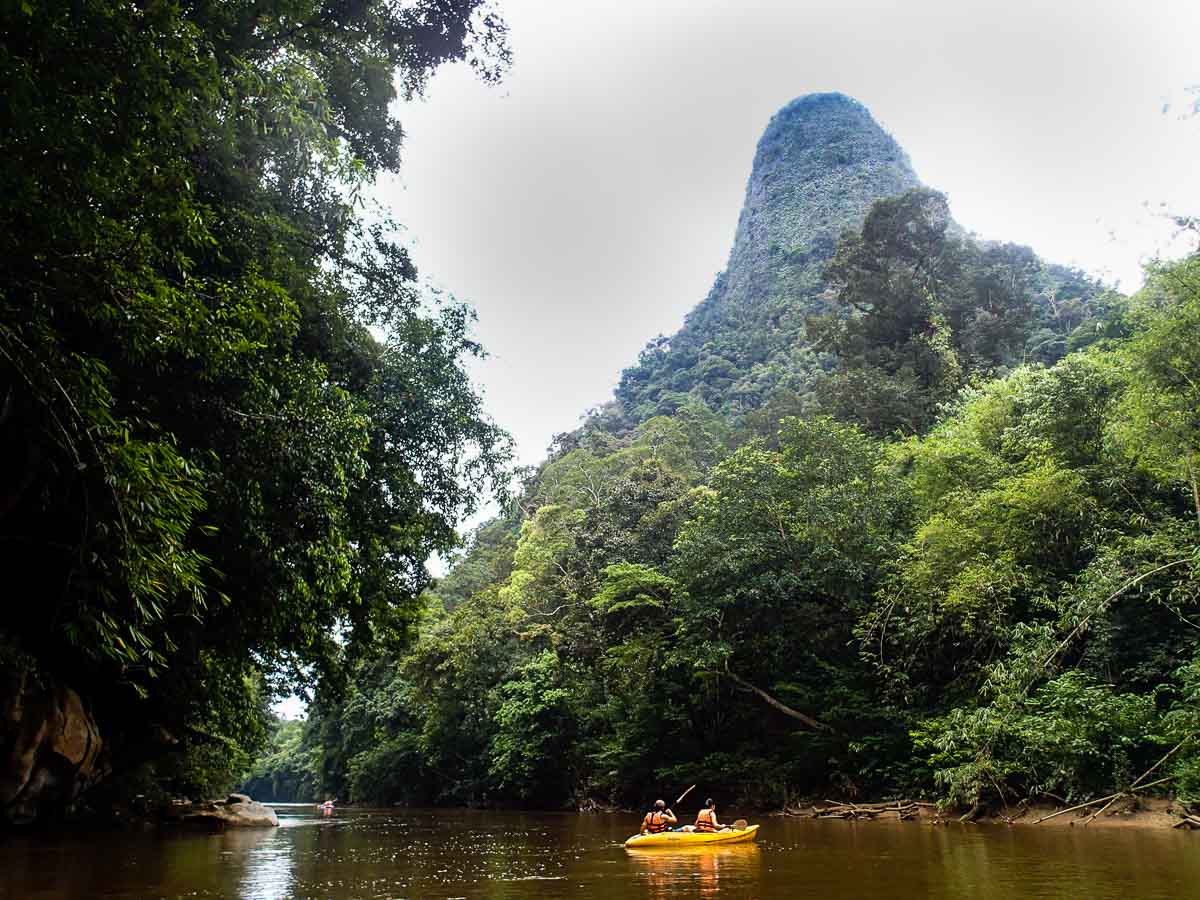 Kayak at Sungai Sarawak Kiri - kuching itinerary