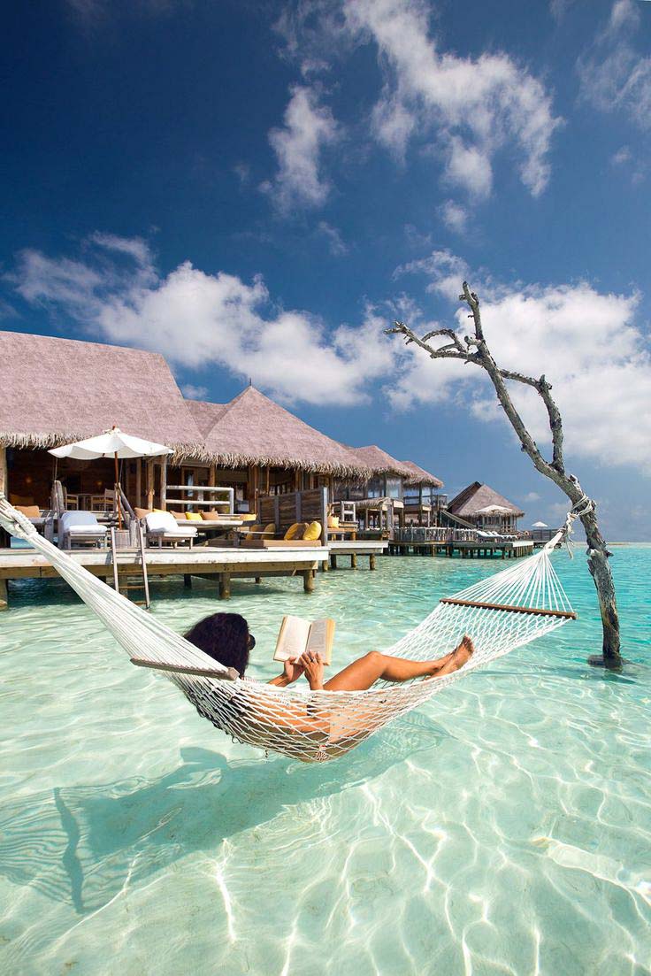 Relaxing on Hammock at Maldives - 10 Trips for Digital Detox
