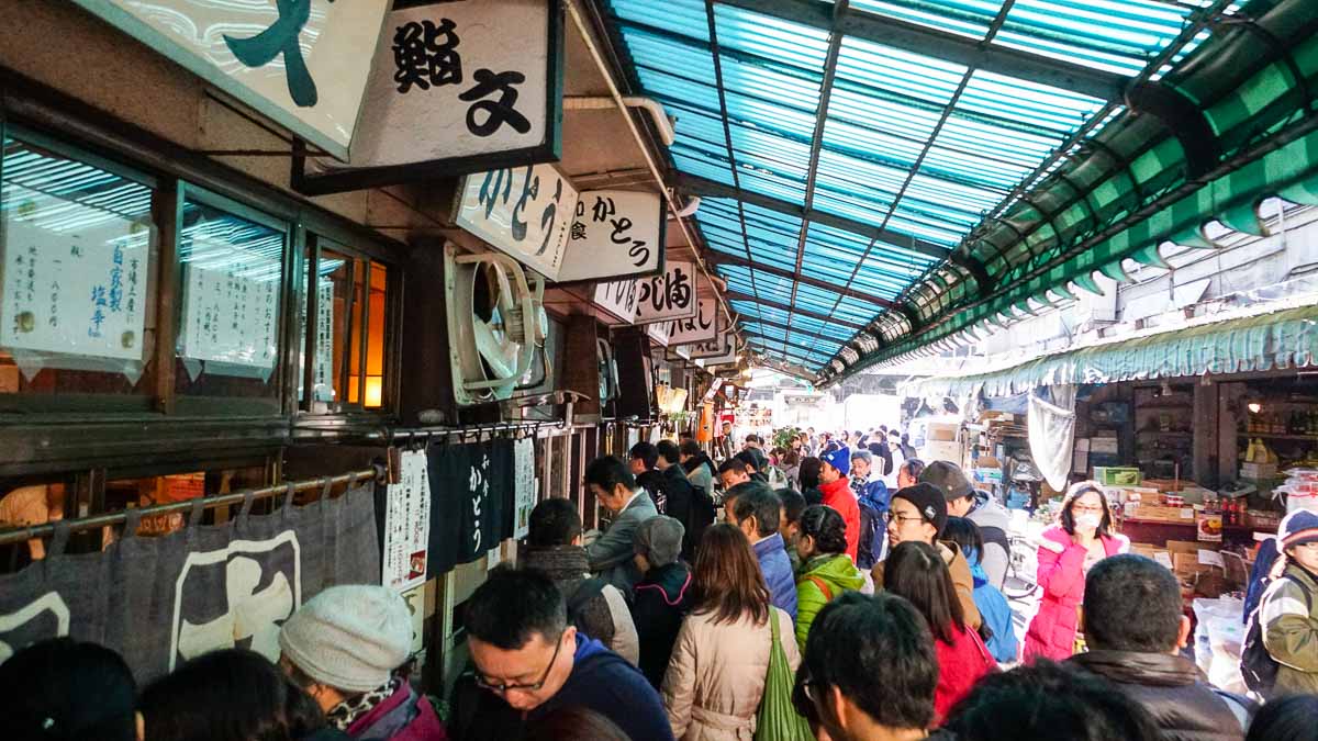 Tsukiji Sushi Dai Queue - JR Pass Japan Budget Guide (Tokyo to Osaka)