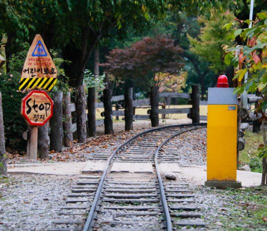 Nami Island train tracks - Korea Itinerary
