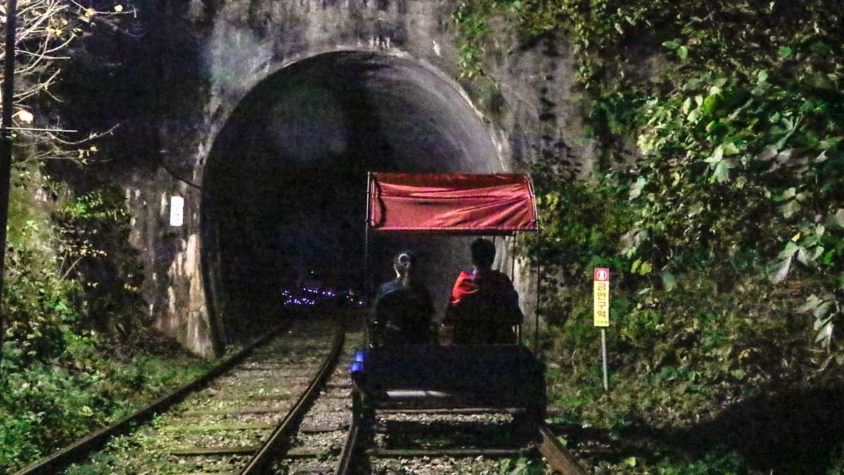 Gangchon Rail Bike tunnel - Nami Island