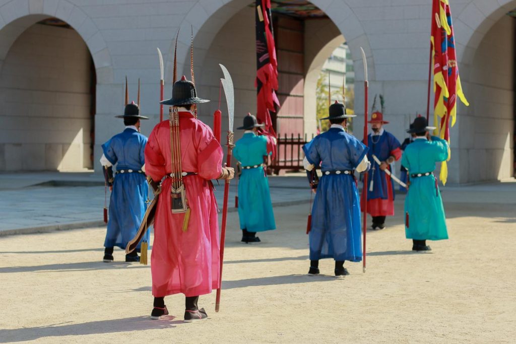 Guard Changing ceremony at Gyungbokgung - Korea Itinerary Korail Pass