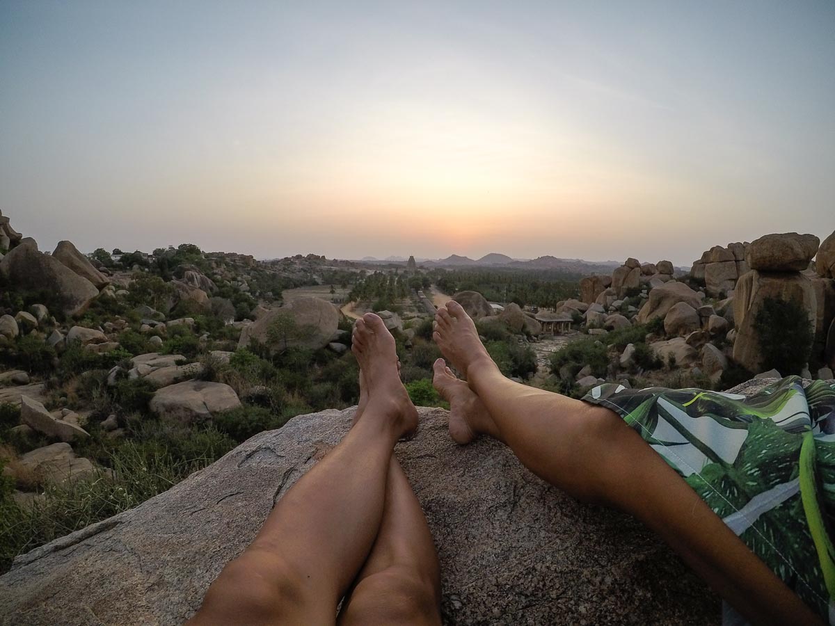 Sunset from Matanga Hill in Hampi - India