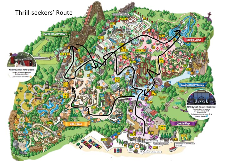 Thrill-seekers Route - Everland Guide