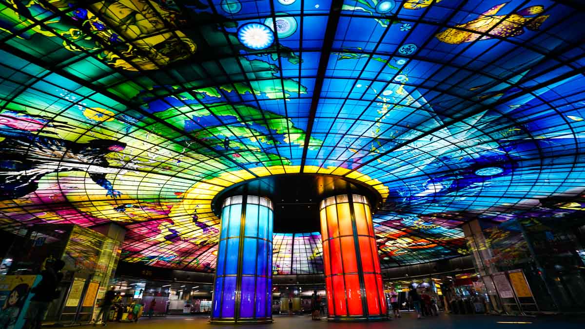 Formosa MRT Station Dome of Light Kaohsiung - THSR Taiwan Itinerary