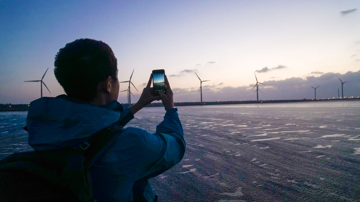 Gaomei wetlands photoception - THSR Taiwan Itinerary