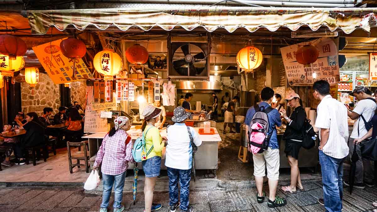 Grandma Lai Taro Balls Shop front - Day Trip to Jiufen and Shifen