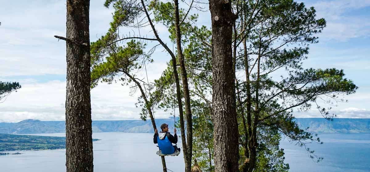 Swing at Simarunjung rest house - Lake Toba Itinerary