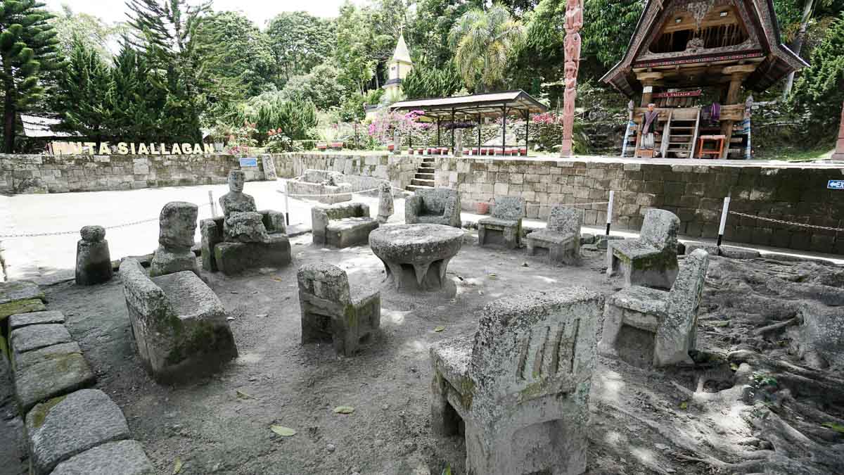 Siallagan Stone Chairs in Pulau Semosir - Lake Toba Itinerary
