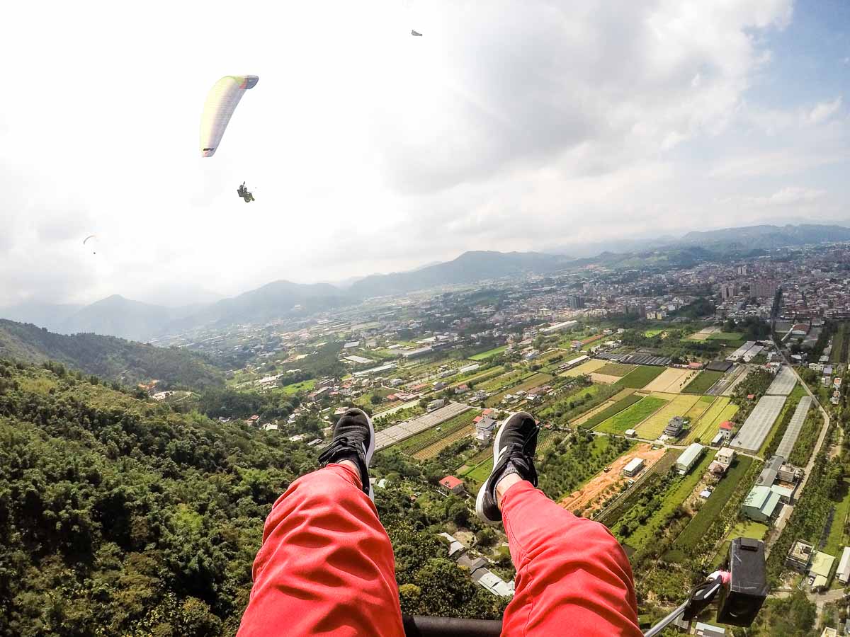 puli paragliding view landscape - THSR Taiwan Itinerary