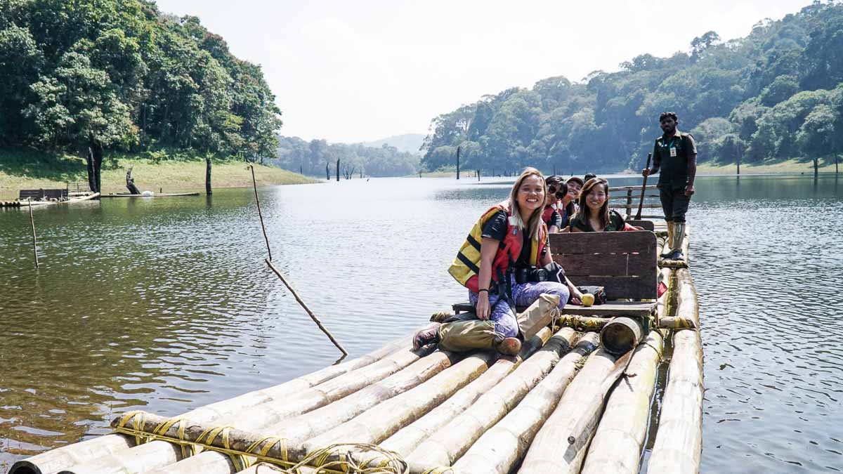 Bamboo rafting periyar national park - Kerala Itinerary