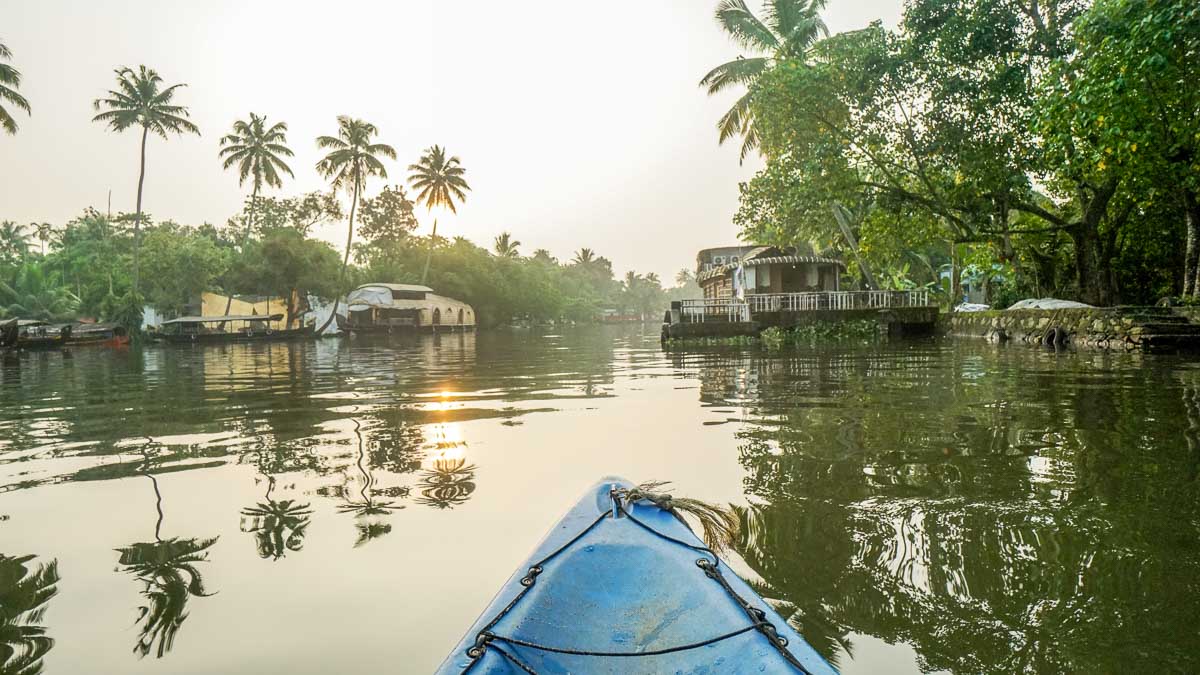 Kayak at Alleppey Backwaters - Kerala Itinerary