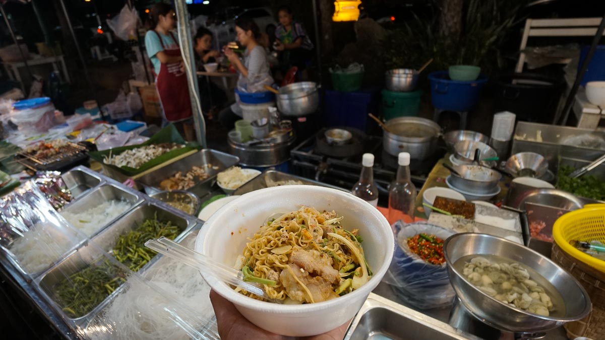 Pak Chong Night Market - Instant Noodle Salad - Khao Yai Itinerary