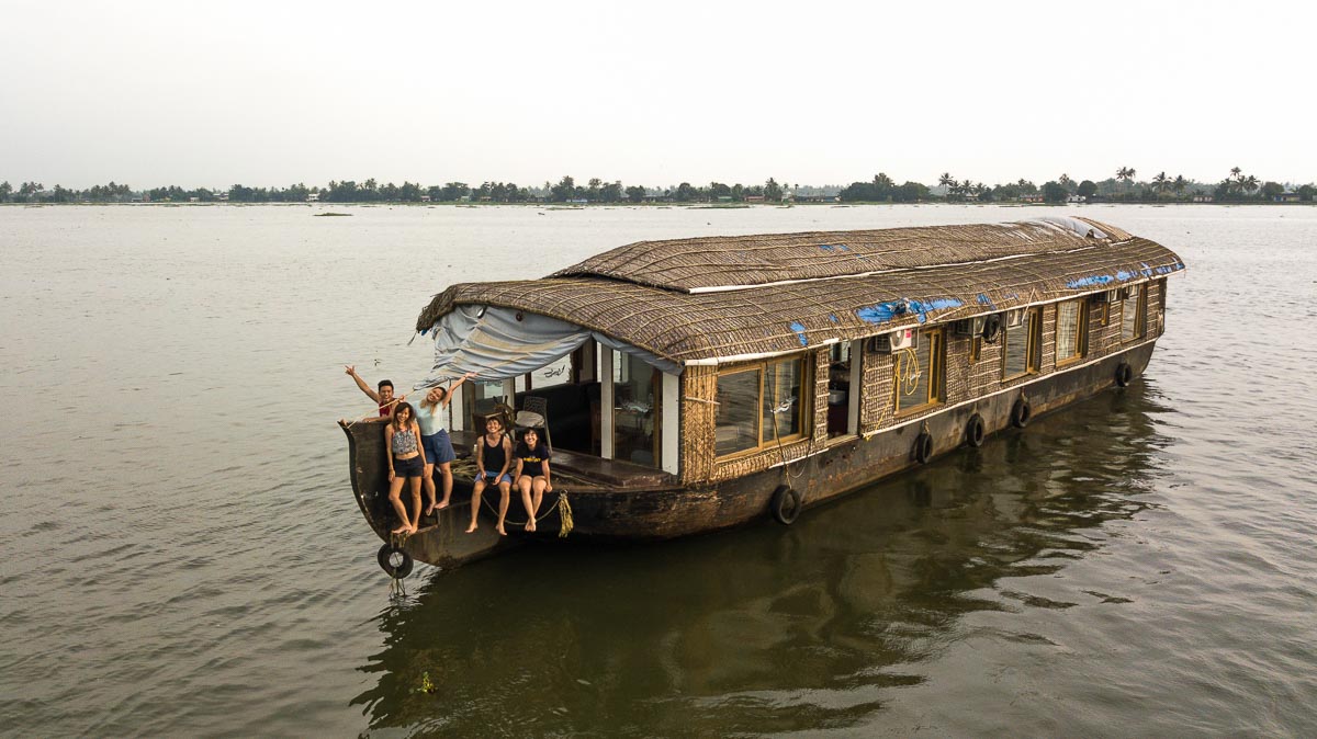 TTI Team on Houseboat at Alleppey Backwaters - Kerala Itinerary