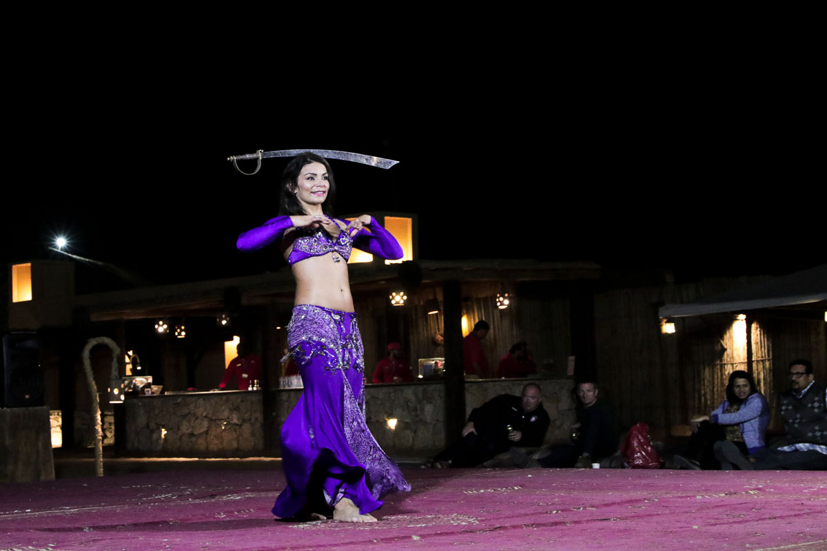 Belly dancing at the Bedouin campsite - Dubai itinerary