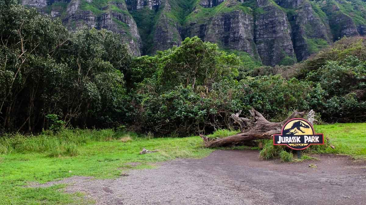 Kualoa Ranch Jurassic Park Signage - Things to do in Honolulu
