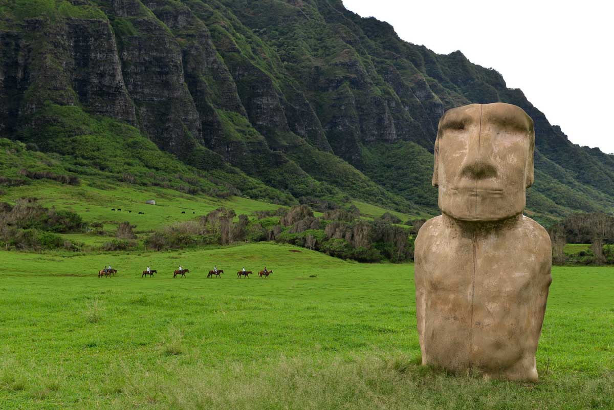 Kualoa Ranch Moai Head - VISIT HAWAII