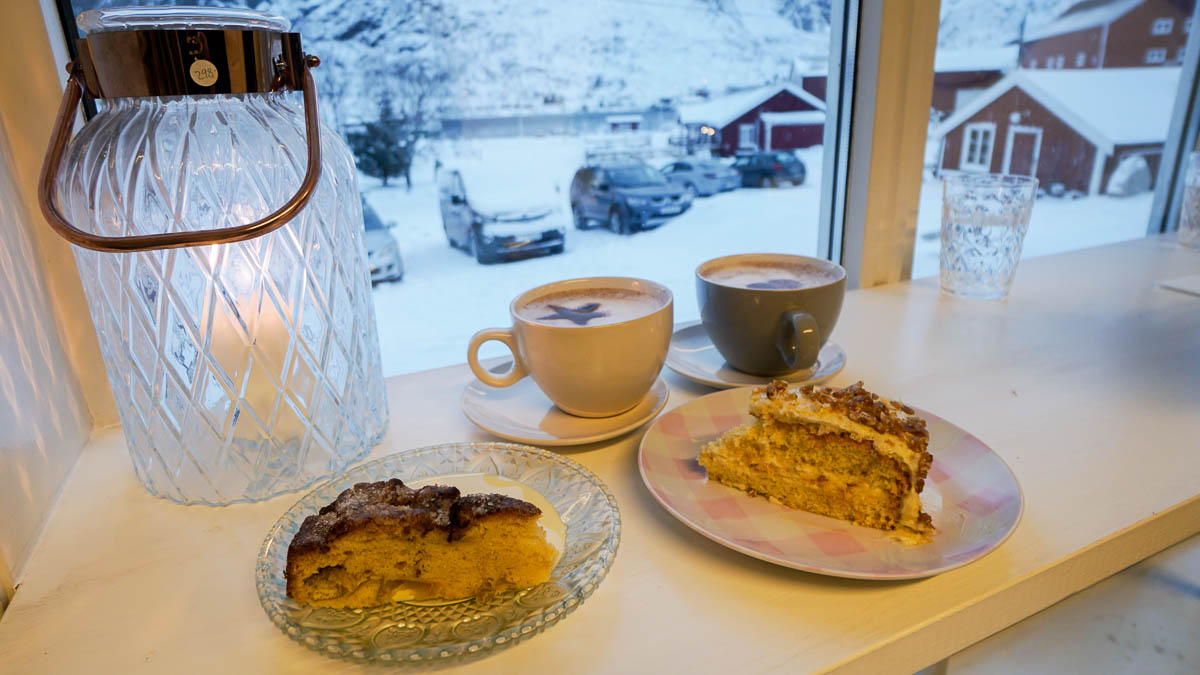 Lofoten Cakes at Bringen Cafe - Norway Winter Itinerary