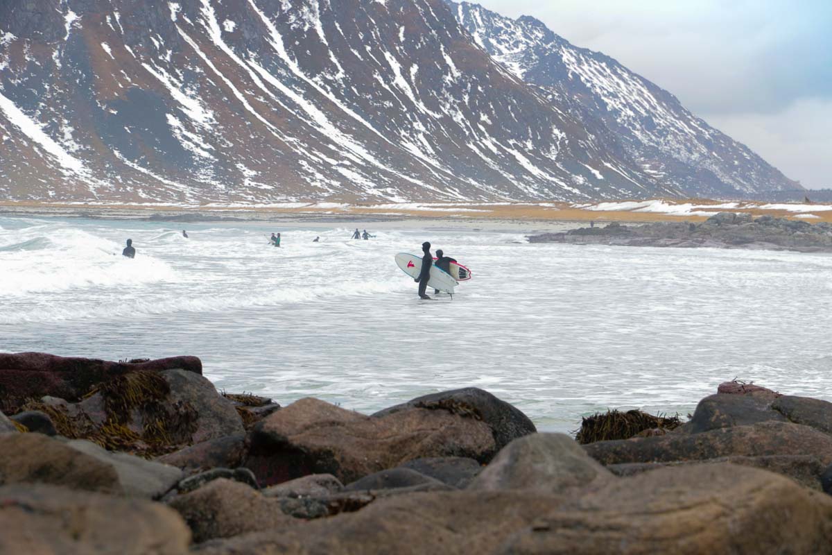 Lofoten Flakstad Surfers - Norway Winter Itinerary