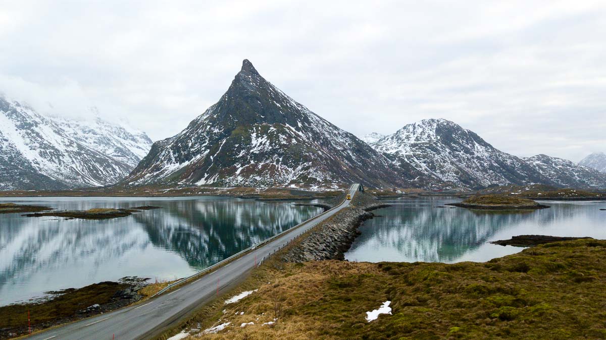 Lofoten Fredvang bridge - Norway Winter Itinerary