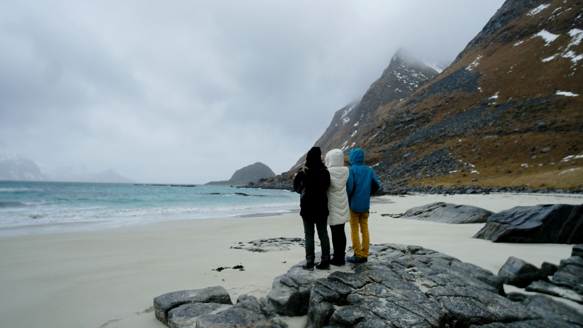 Lofoten Haukland Beach - Norway Winter Itinerary