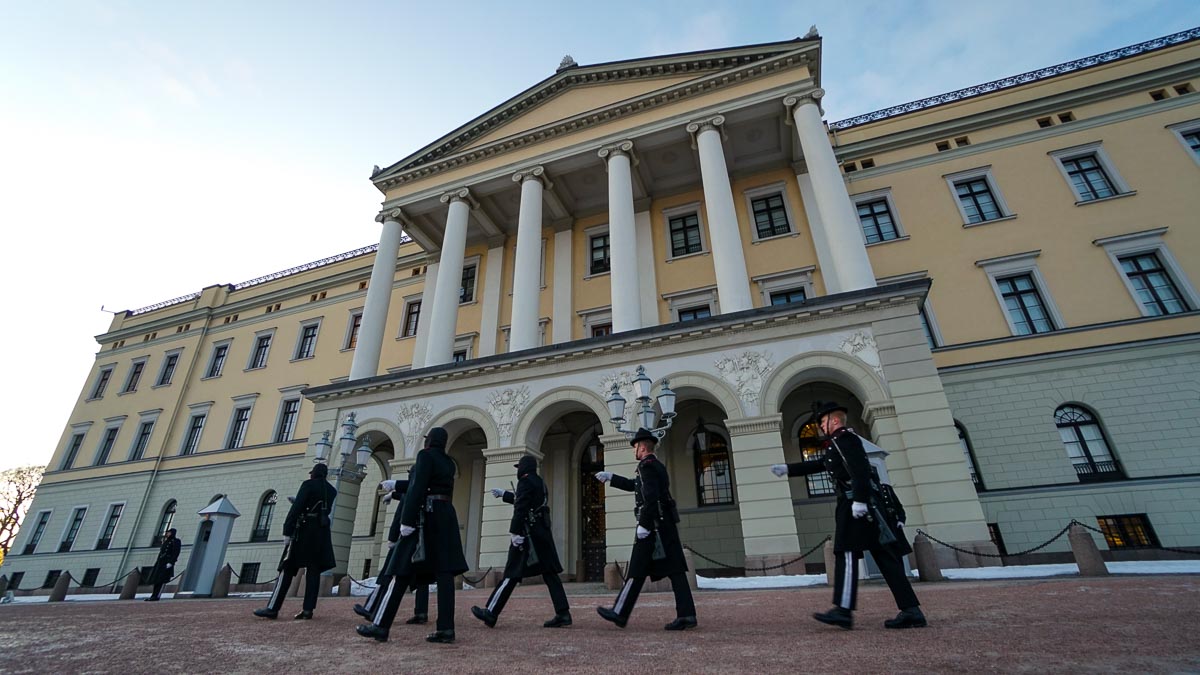 Oslo Royal Palace Guard Change-Norway Winter Itinerary