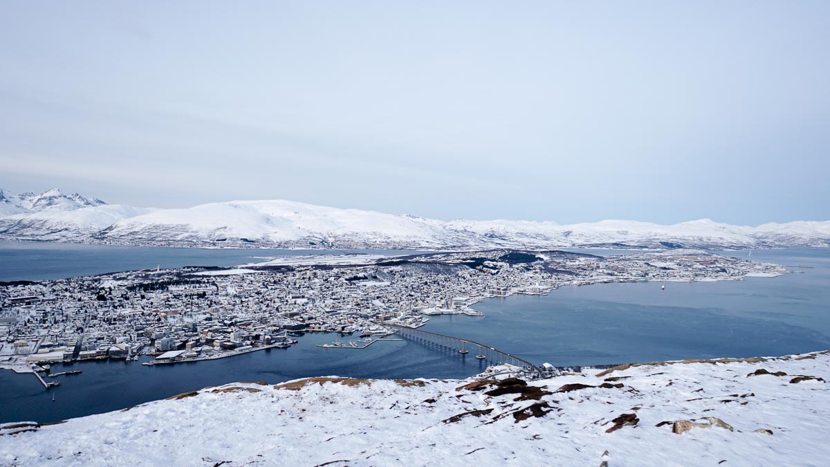Tromsø fjellheisen top view-Norway Winter Itinerary