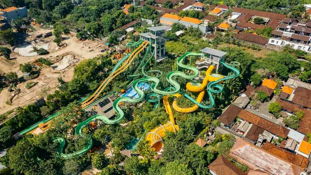 Bali Indonesia Waterbom Bali Waterpark Drone Shot - Adventurous Things to do in Bali