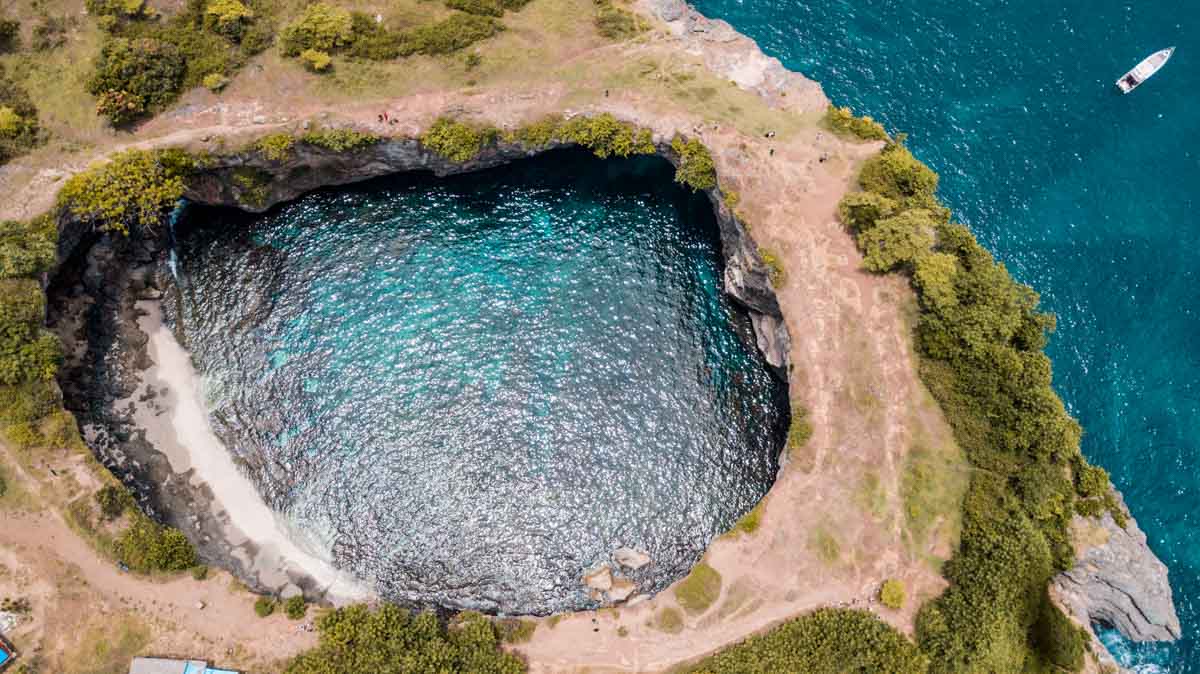 Broken Beach Nusa Penida drone shot - 7d lesser known bali itinerary