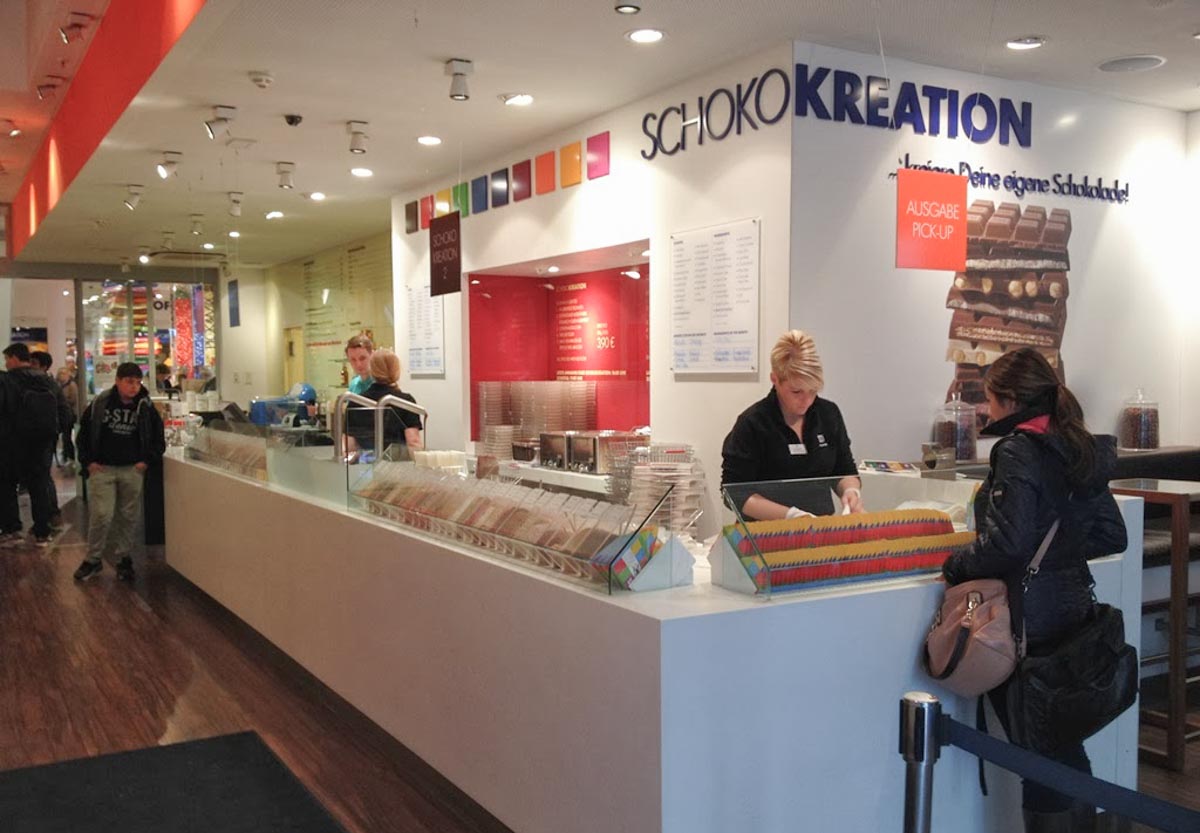 ChocoCreation Area at Ritter Sport's Flagship Berlin Store - Budget Berlin Travel Guide