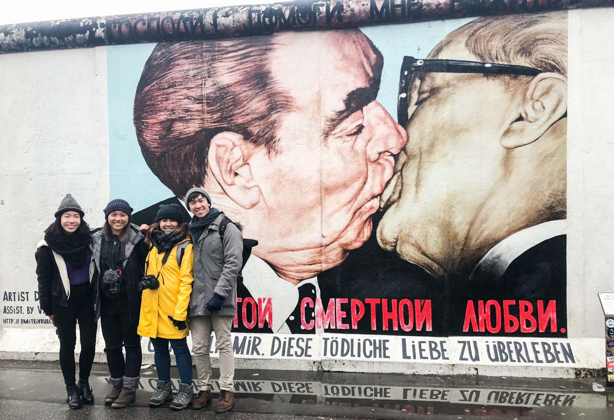 Dmitri Vrubel's Famous Fraternal Kiss Mural at East Side Gallery - Budget Berlin Travel Guide