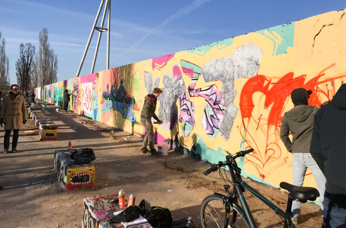 Graffitied Wall at Mauerpark - Berlin Budget Travel Guide