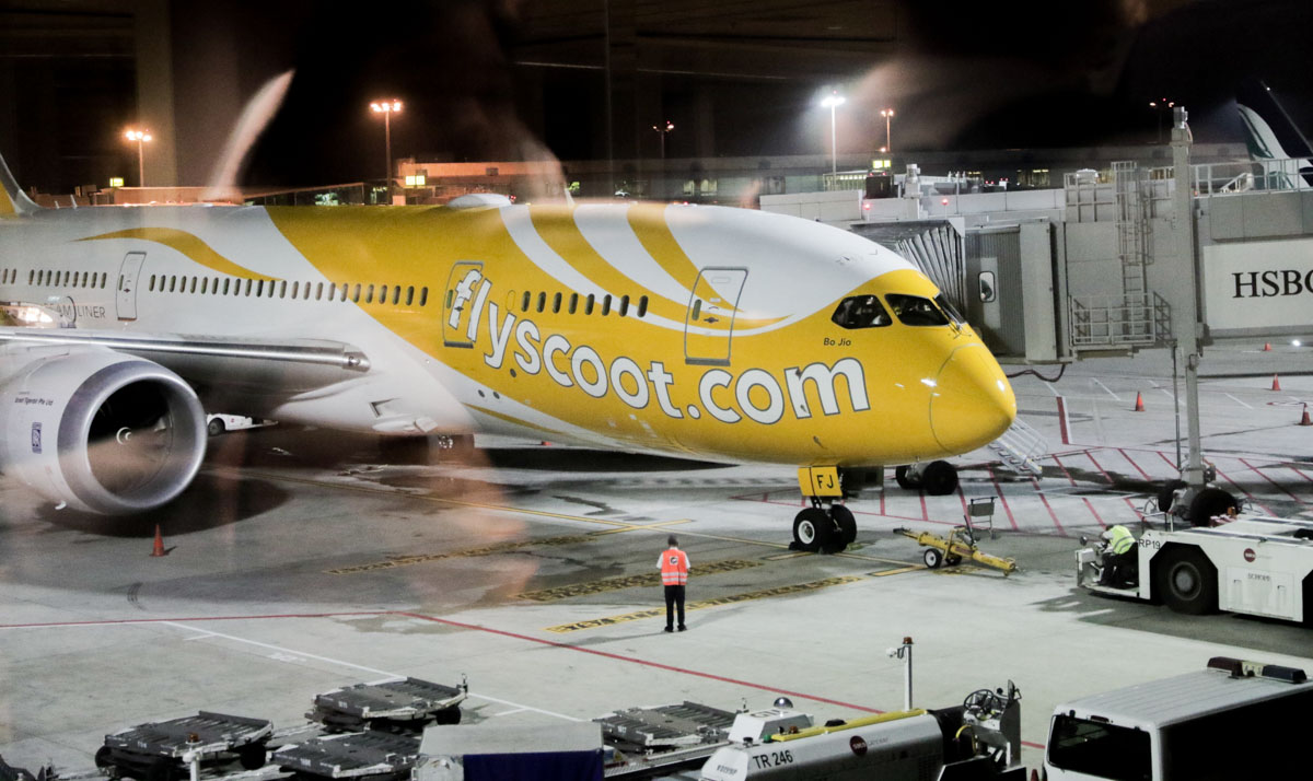 Scoot Plane at Changi Airport - China’s Most Underrated Cities Wuhan, Changsha and Zhangjiajie