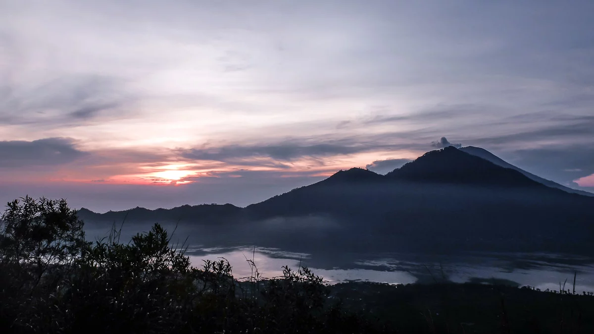 Sunrise at Mt Batur - Hiking in Indonesia