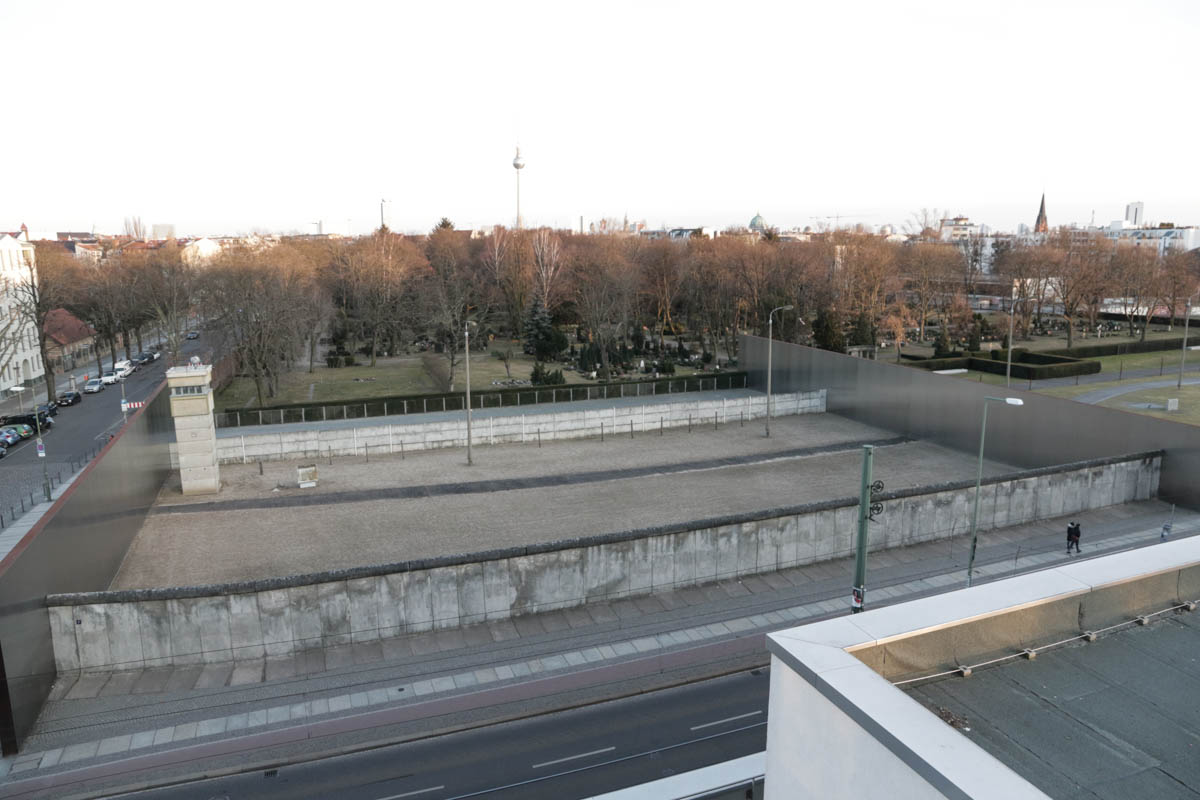 View of the Border Strip from Berlin Wall Memorial Documentation Centre - Budget Berlin Travel Guide