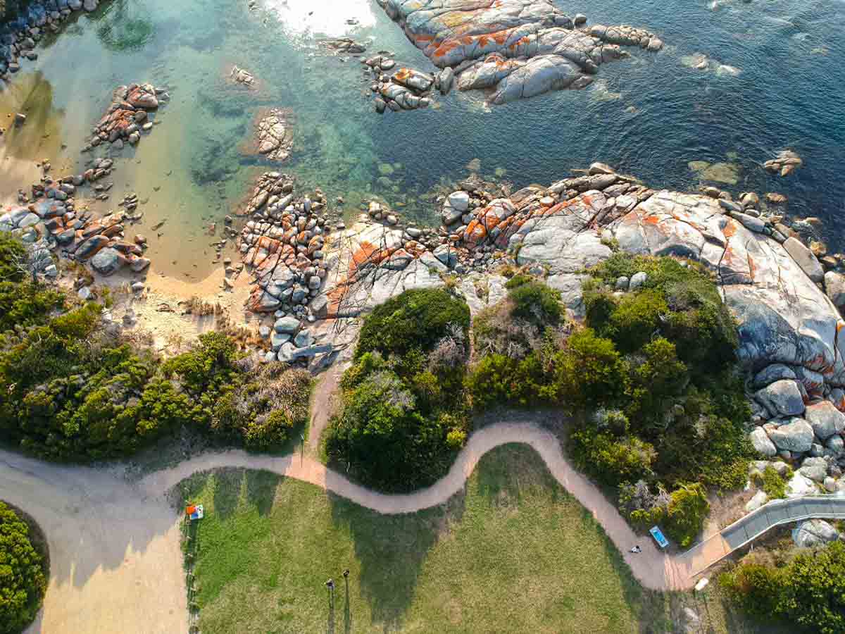 bay of fires-aerial shot-things to do in tasmania-1