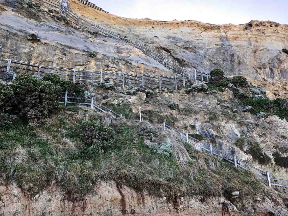 steps leading to the beach - gibson steps - melbourne road trip