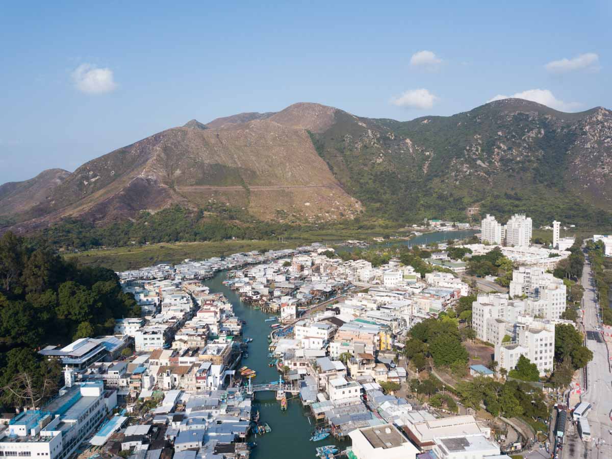 aerial view of tai o fishing village- hong Kong itinerary