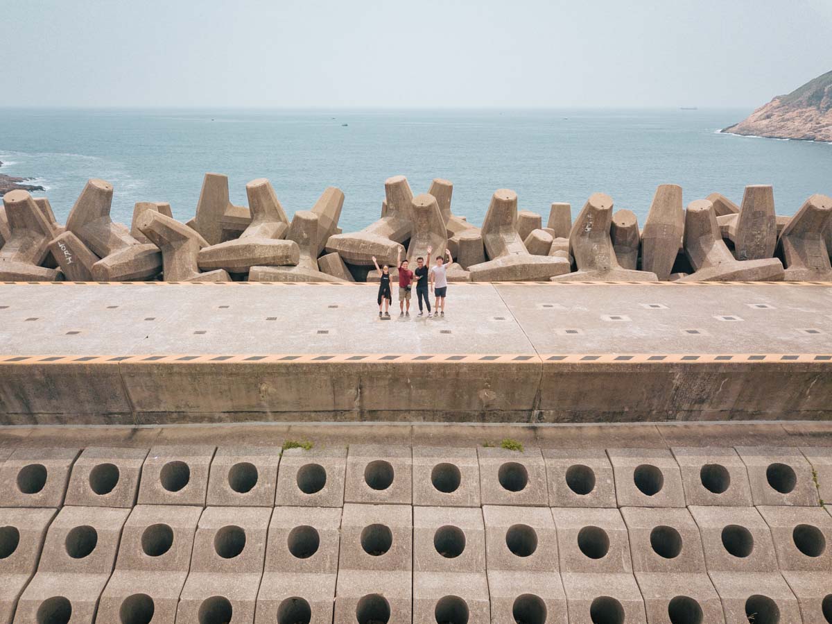 Dolosse Blocks at High Island Reservoir East Dam in Sai Kung - Hong Kong's Outdoors