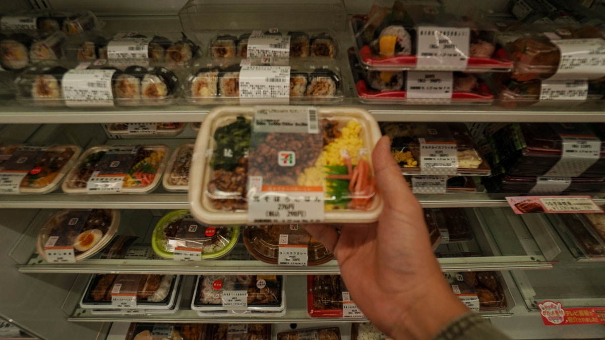 Convenience store lunch-Budget Hokkaido Itinerary Road Trip