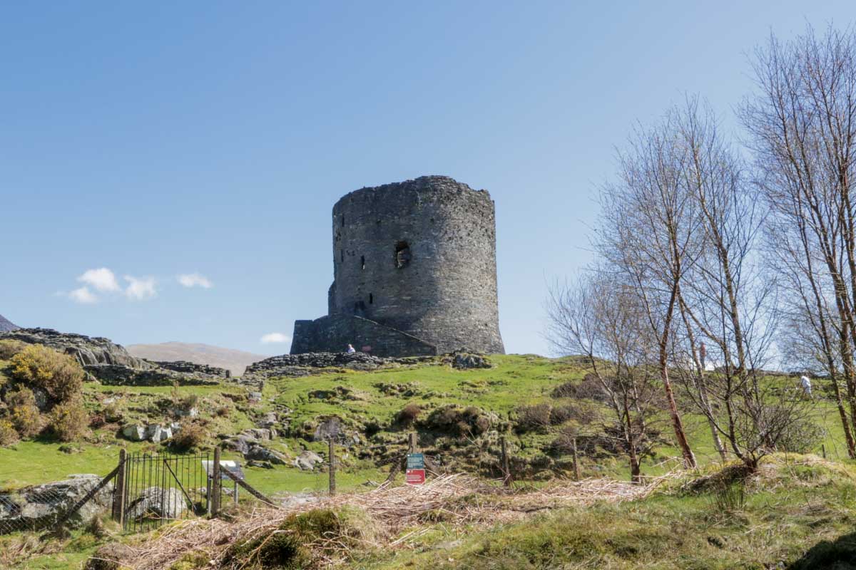 Dolbadarn Castle in Llanberis, Wales Dolbadarn Castle in Llanberis, Wales - Scotland Wales London Itinerary BritRail Pass