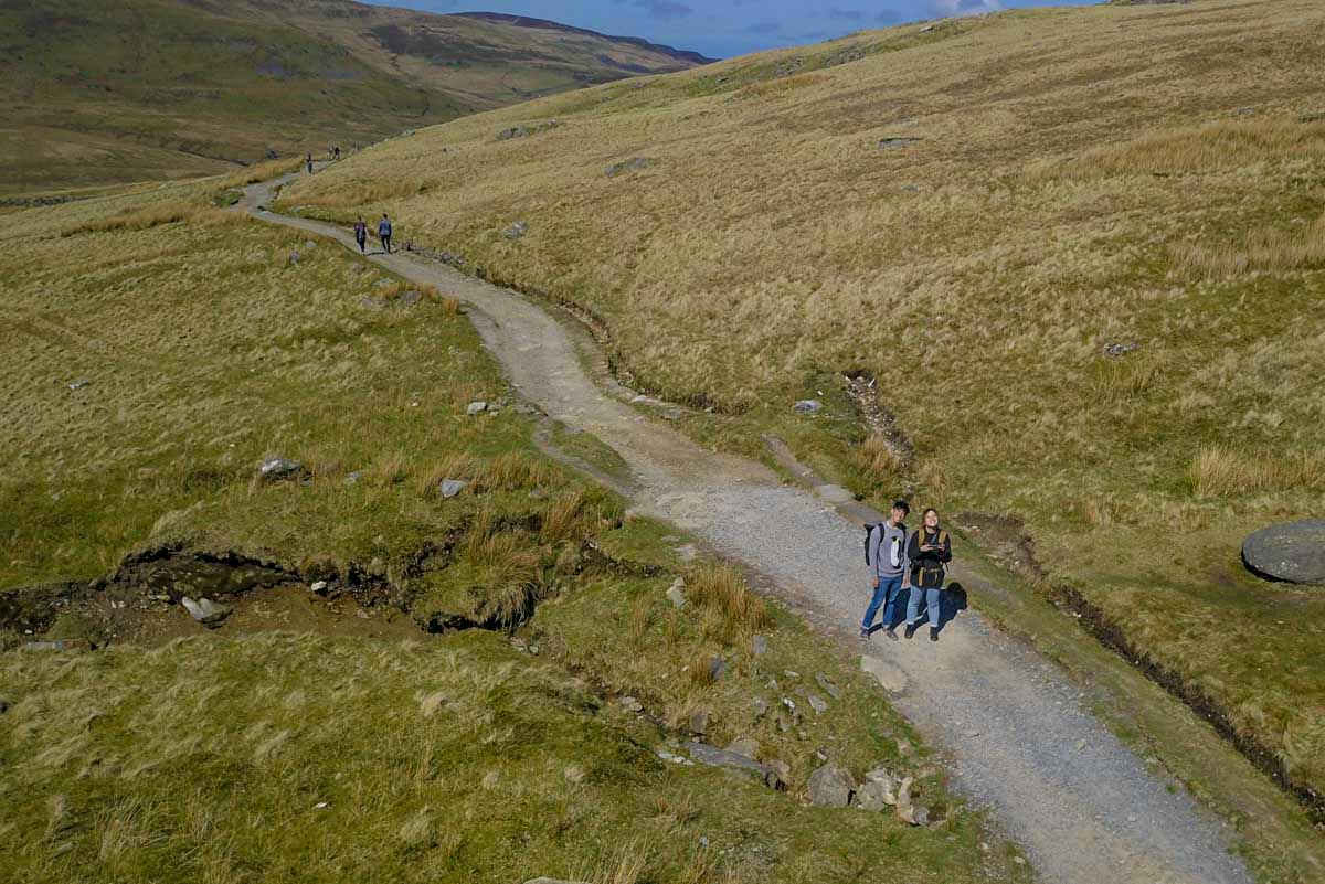During our Hike Down to the Base of the Snowdon Mountain - Scotland Wales London Itinerary BritRail Pass