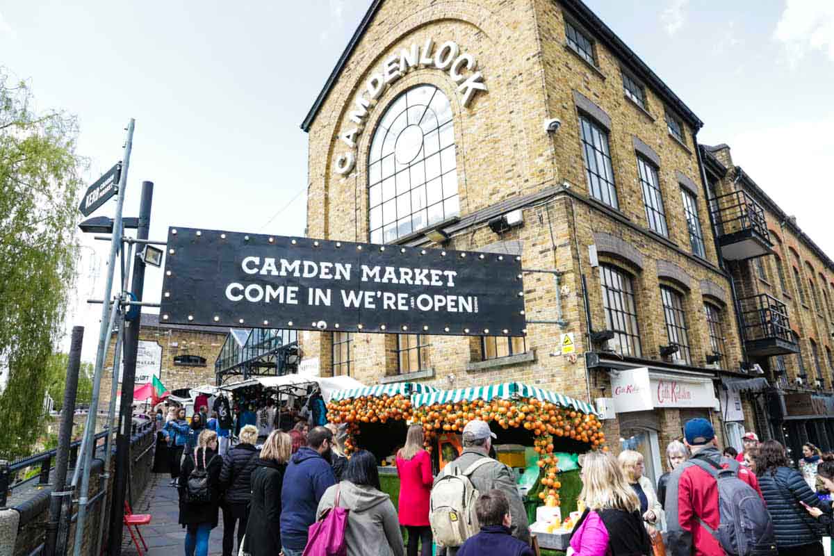 Entrance to Camden Market in London - Scotland Wales London Itinerary BritRail Pass