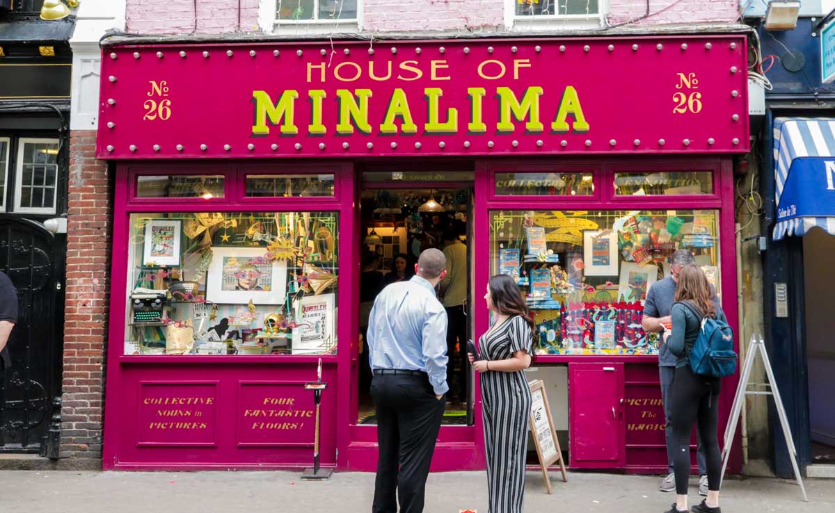 Entrance to House of Minalima in London 