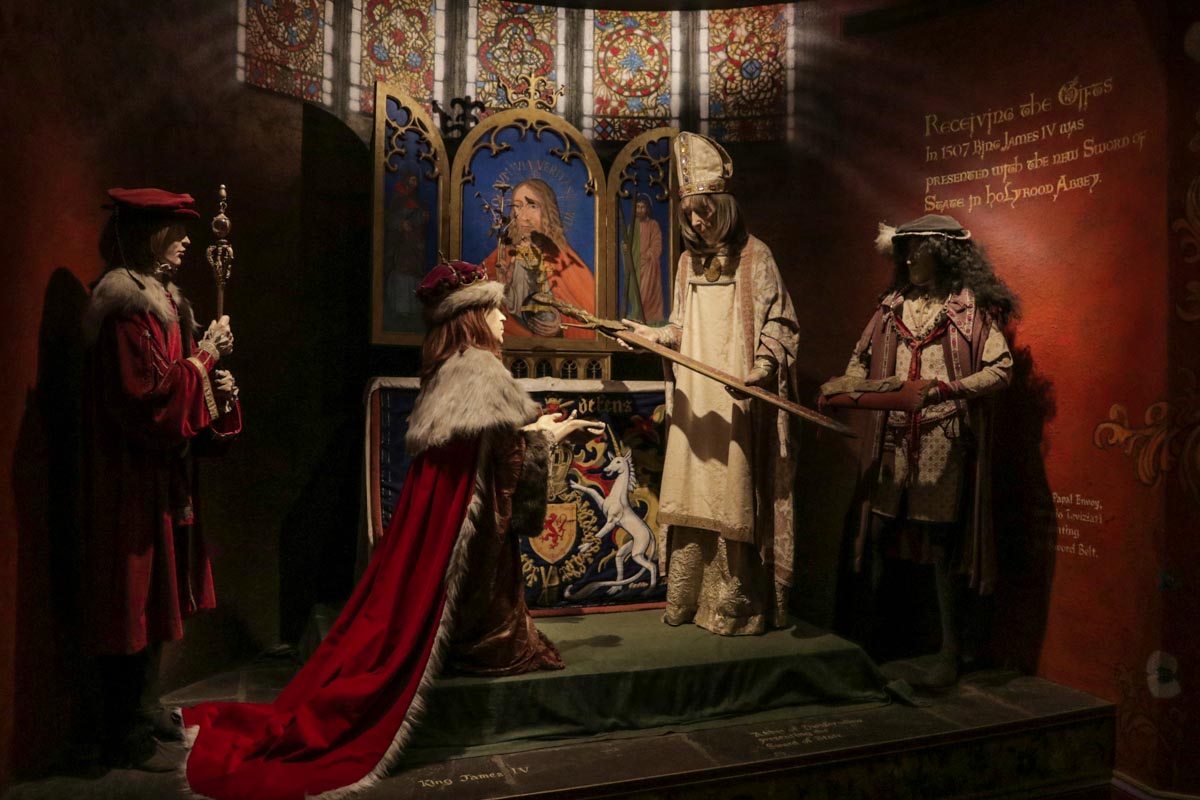 Exhibition of King James IV Receiving the Sword of State in Edinburgh Castle - Scotland Wales London Itinerary BritRail Pass
