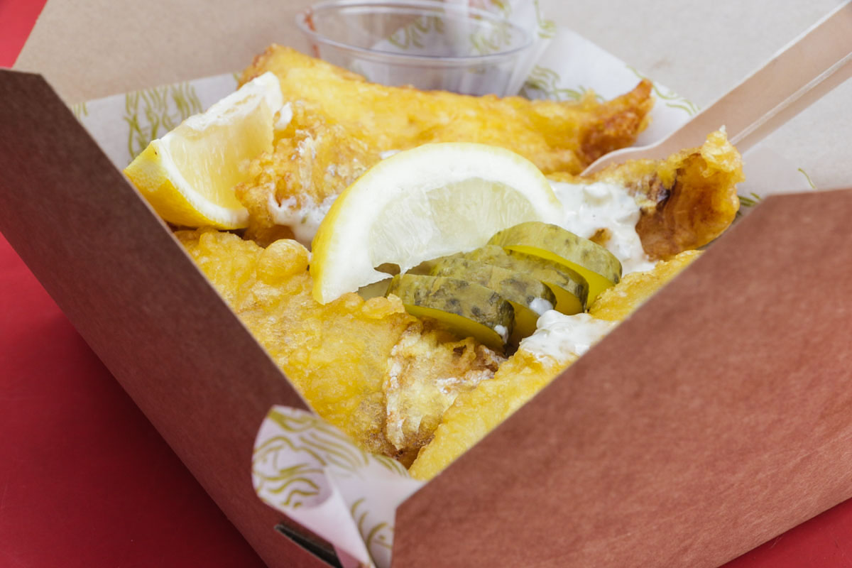 Fish and Chips at Camden Market in London - Scotland Wales London Itinerary BritRail Pass