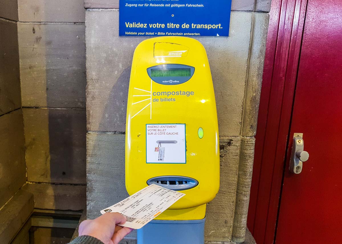 France Eurail Pass Ticket Validating Machine - France Itinerary