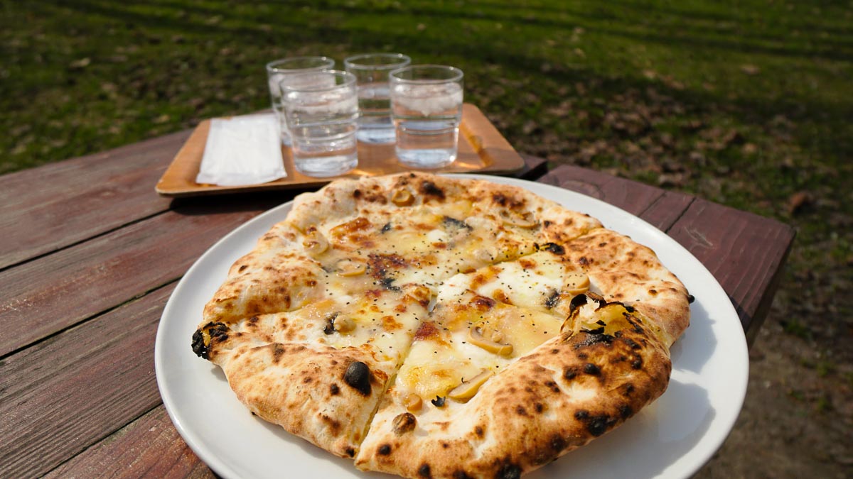 Furano Special Cheese Pizza at Furano Cheese Factory-Budget Hokkaido Itinerary Road Trip