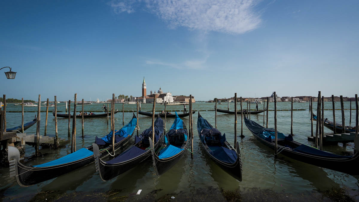 Gondolas - Venice - eurail pass guide